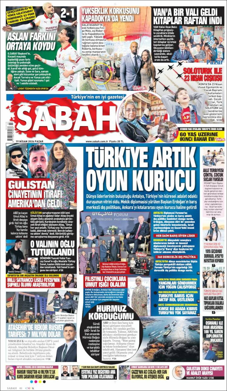 Portada de Sabah (Turqu&iacute;a)