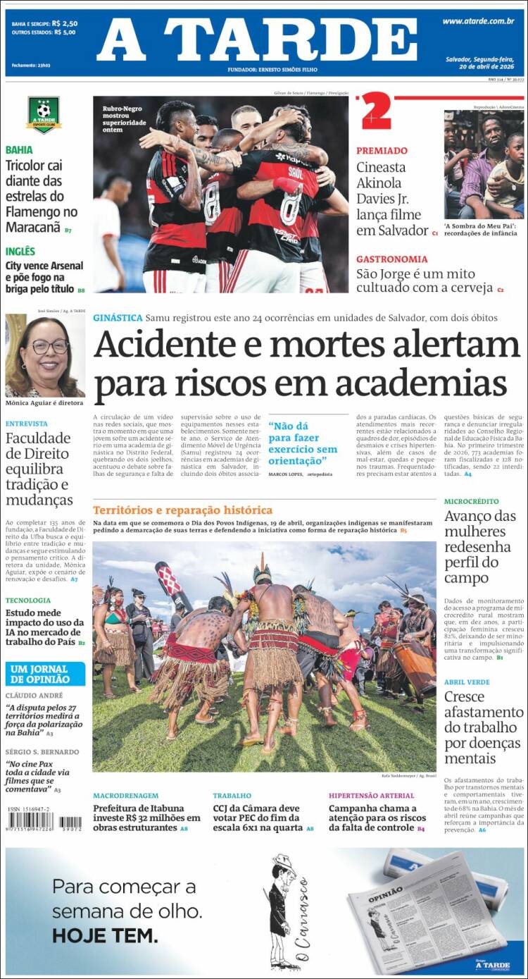 Portada de Diário A Tarde (Brasil)