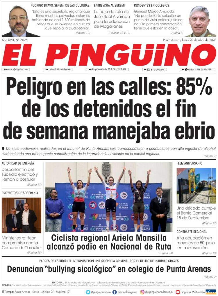 Portada de El Pingüino (Chile)