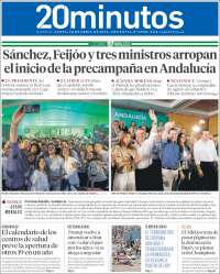 Portada de 20 Minutos - Madrid (Espagne)