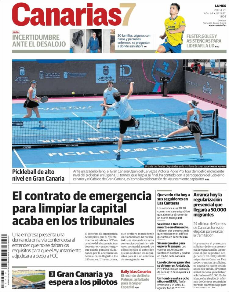 Portada de Canarias 7 (Espa&ntilde;a)