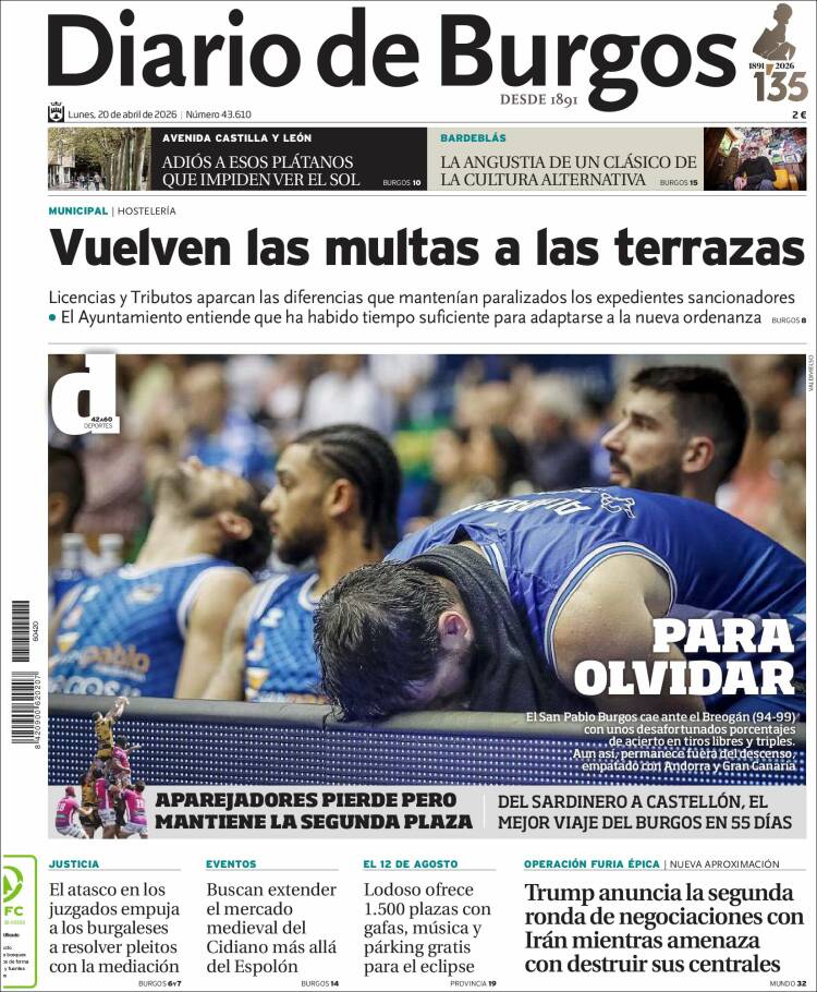 Portada de Diario de Burgos (Espa&ntilde;a)