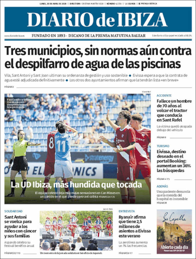 Portada de Diario de Ibiza (Espa&ntilde;a)