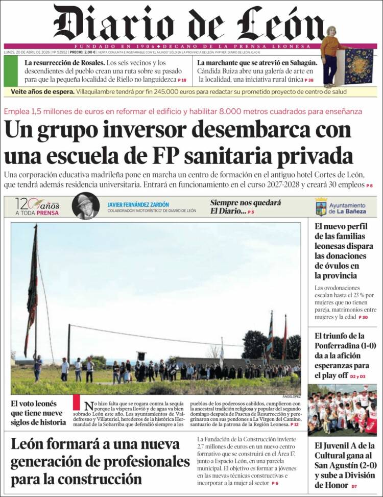 Portada de Diario de León (Espa&ntilde;a)