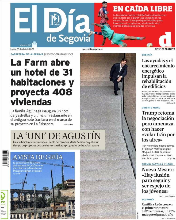 Portada de El Día de Segovia (Espa&ntilde;a)