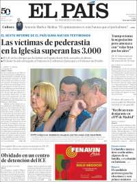 Portada de El País (Espagne)