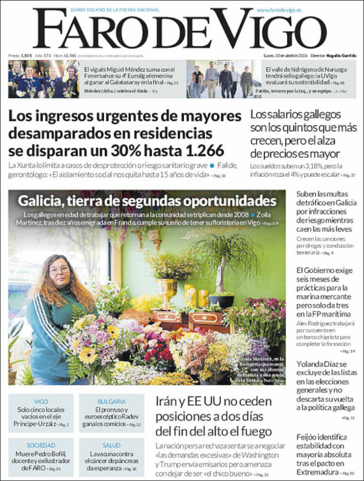 Portada de Faro de Vigo (Espa&ntilde;a)