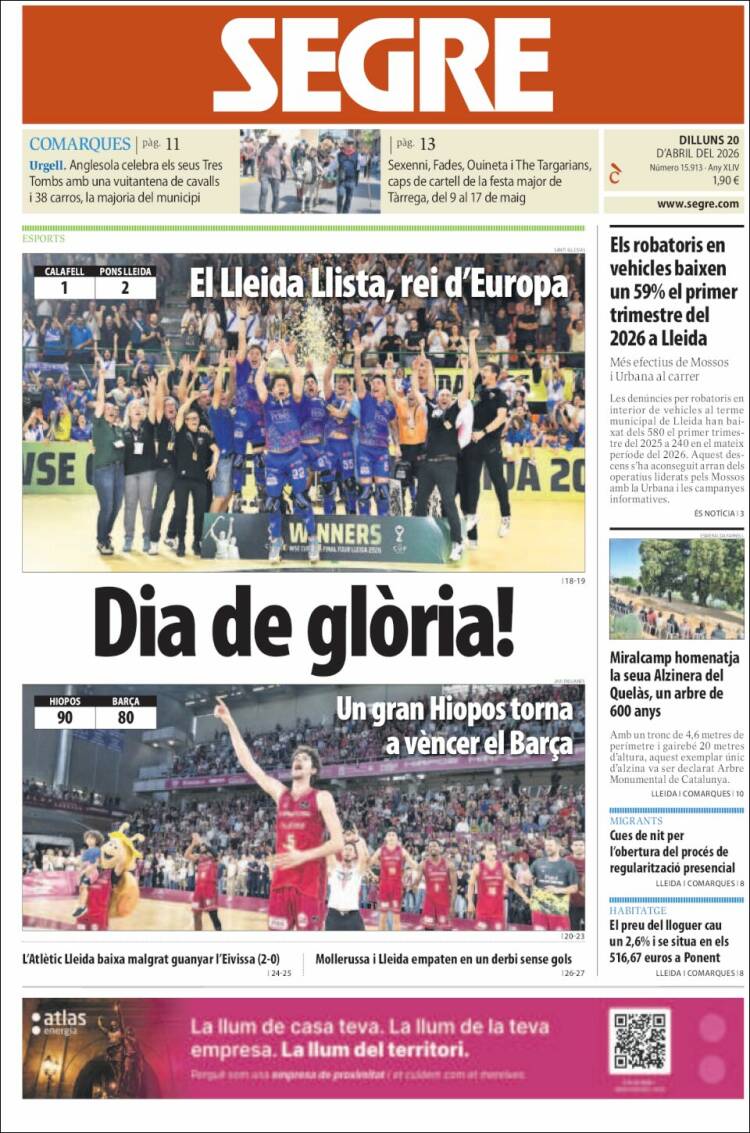 Portada de Segre (Espa&ntilde;a)