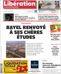 Portada de Libération Champagne (Francia)