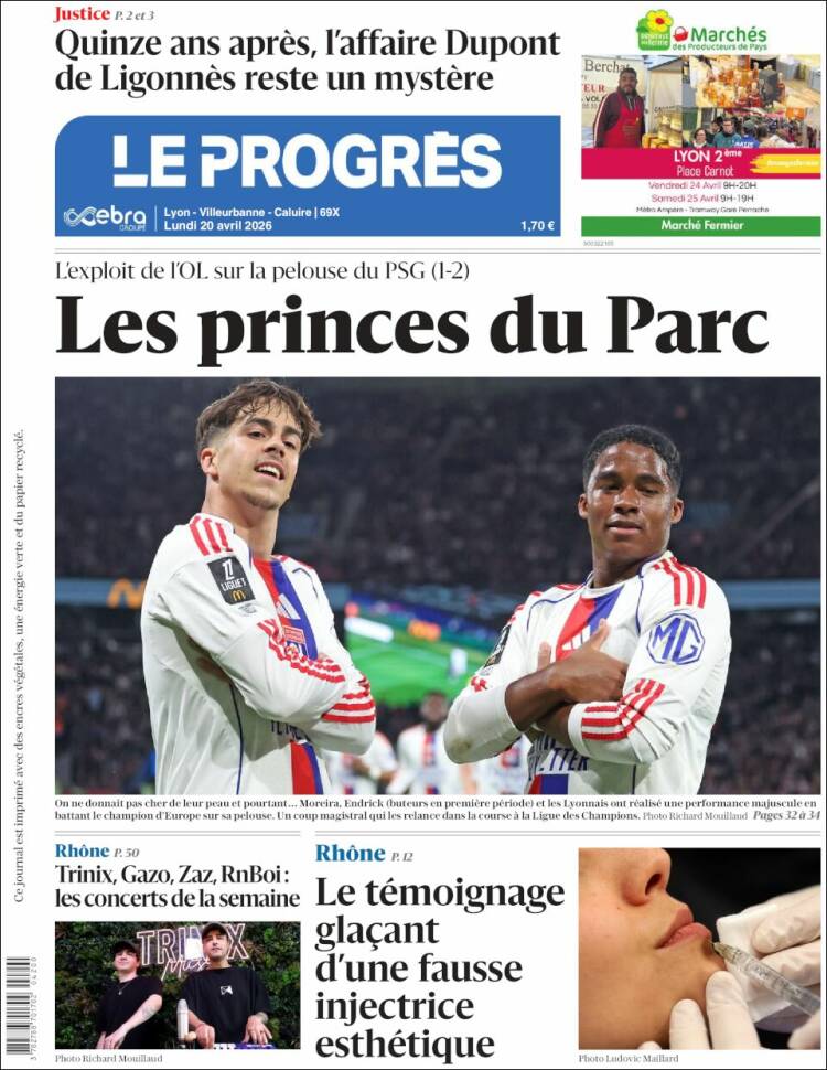 Portada de Progres de Fecamp (Francia)
