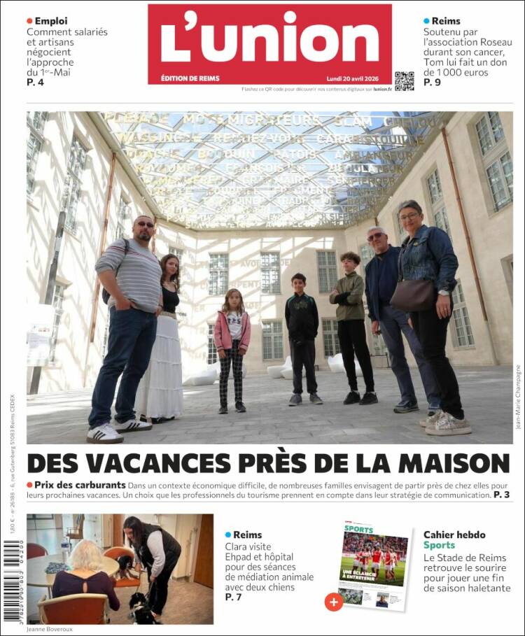 Portada de L'Union (Francia)