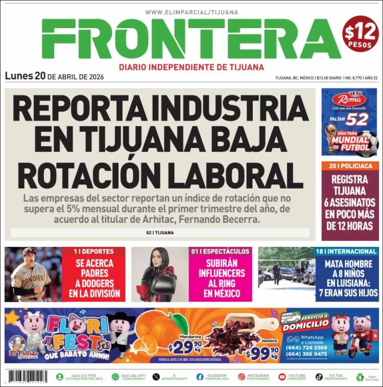 Portada de Frontera (M&eacute;xico)