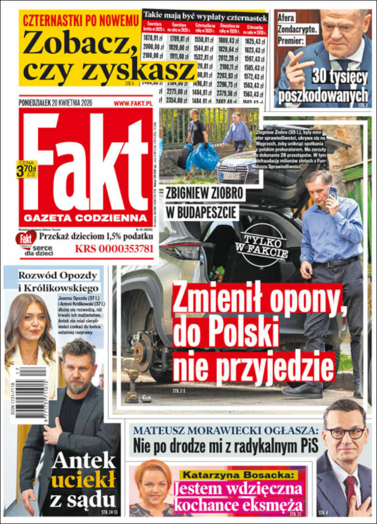 Portada de Fakt (Polonia)