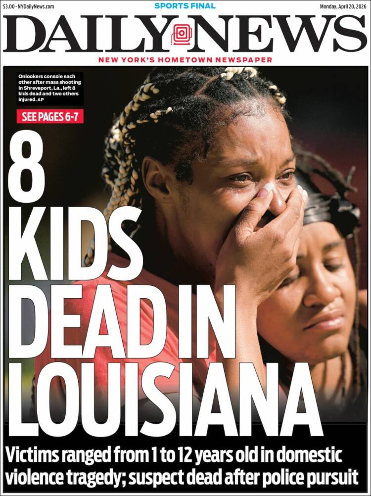 Portada de Daily News - New York (USA)