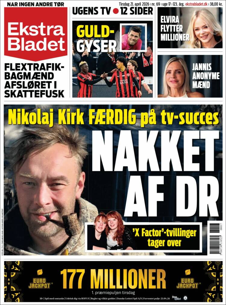 Portada de Ekstra Bladet (Dinamarca)