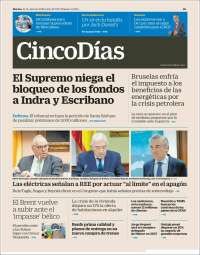 Portada de Cinco Días (Espa&ntilde;a)