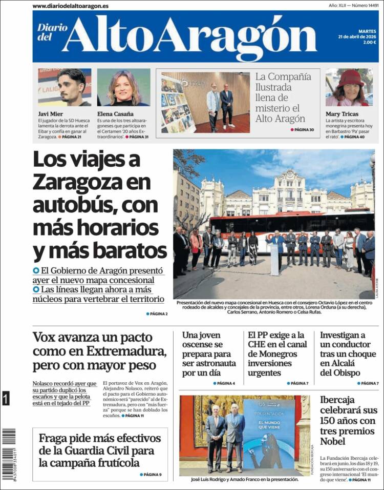 Portada de Diario del AltoAragón (Espa&ntilde;a)