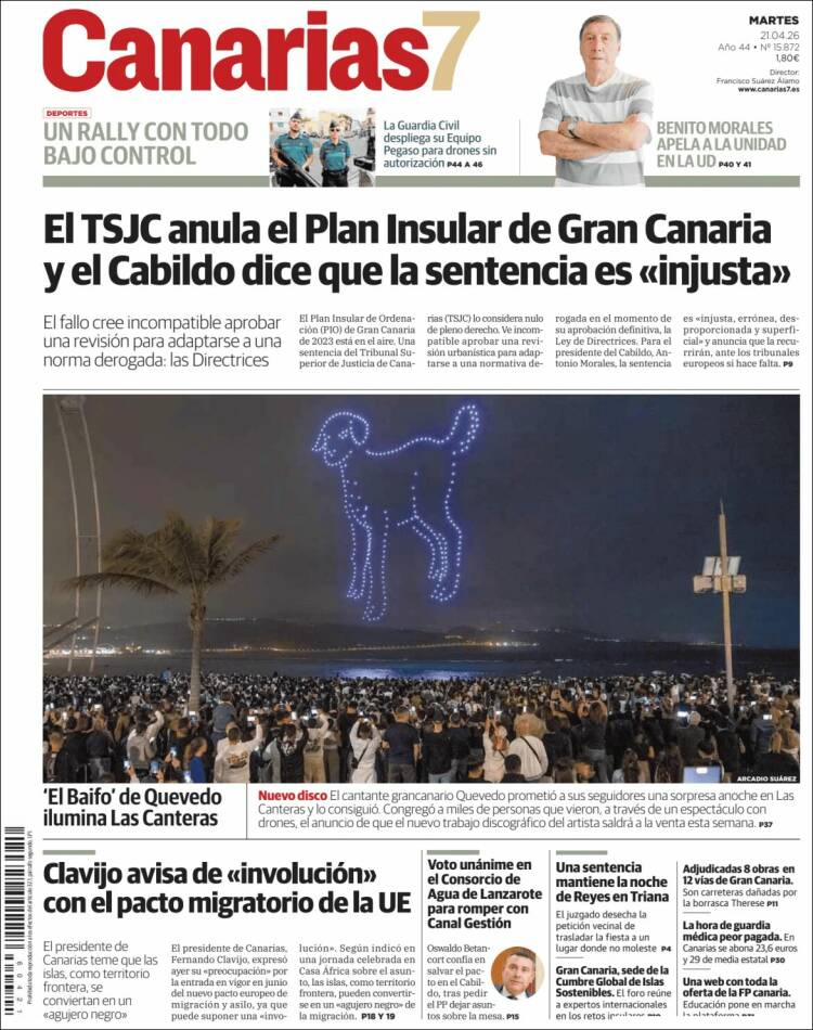 Portada de Canarias 7 (Espa&ntilde;a)