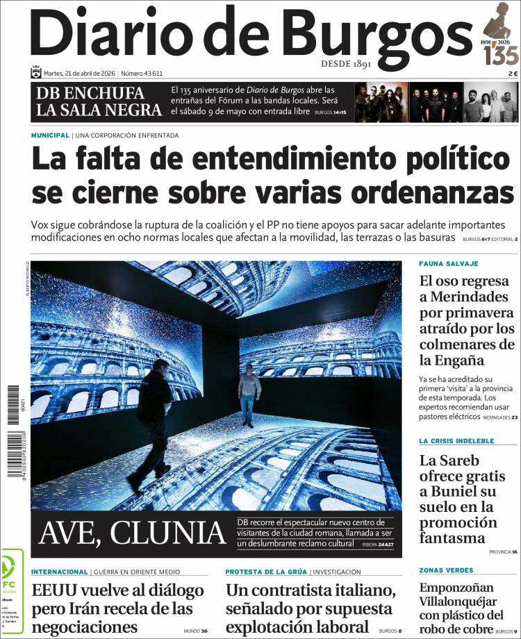 Portada de Diario de Burgos (Espa&ntilde;a)