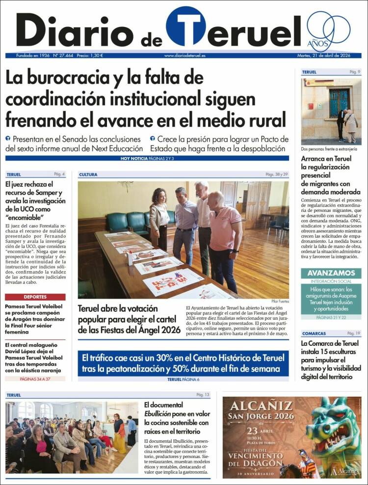 Portada de Diario de Teruel (Espa&ntilde;a)