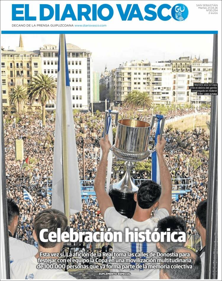 Portada de Diario Vasco (Espa&ntilde;a)