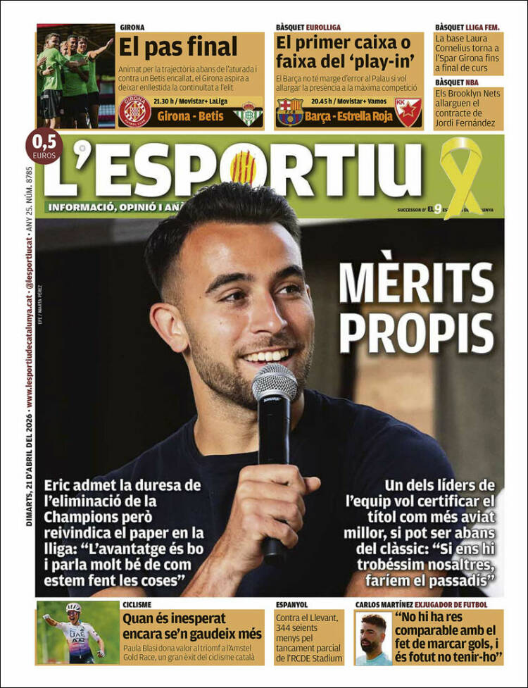 Portada de L'Esportiu (Espa&ntilde;a)