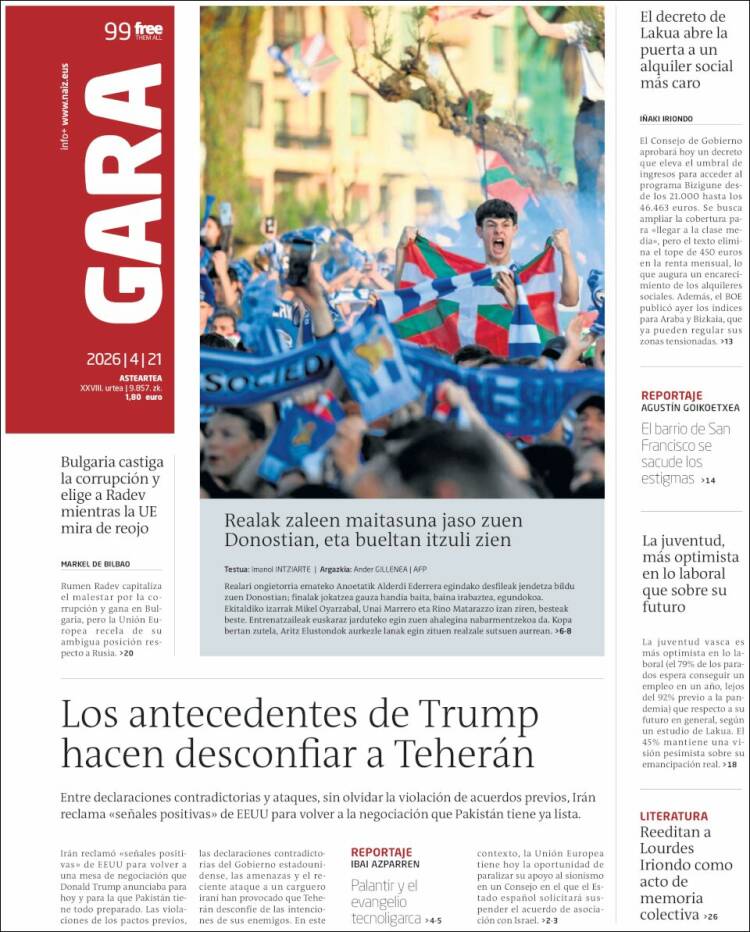 Portada de Gara (Espa&ntilde;a)