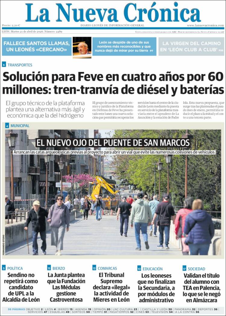 Portada de La Nueva Crónica (Espa&ntilde;a)