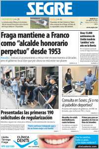 Portada de Segre  (Espa&ntilde;a)