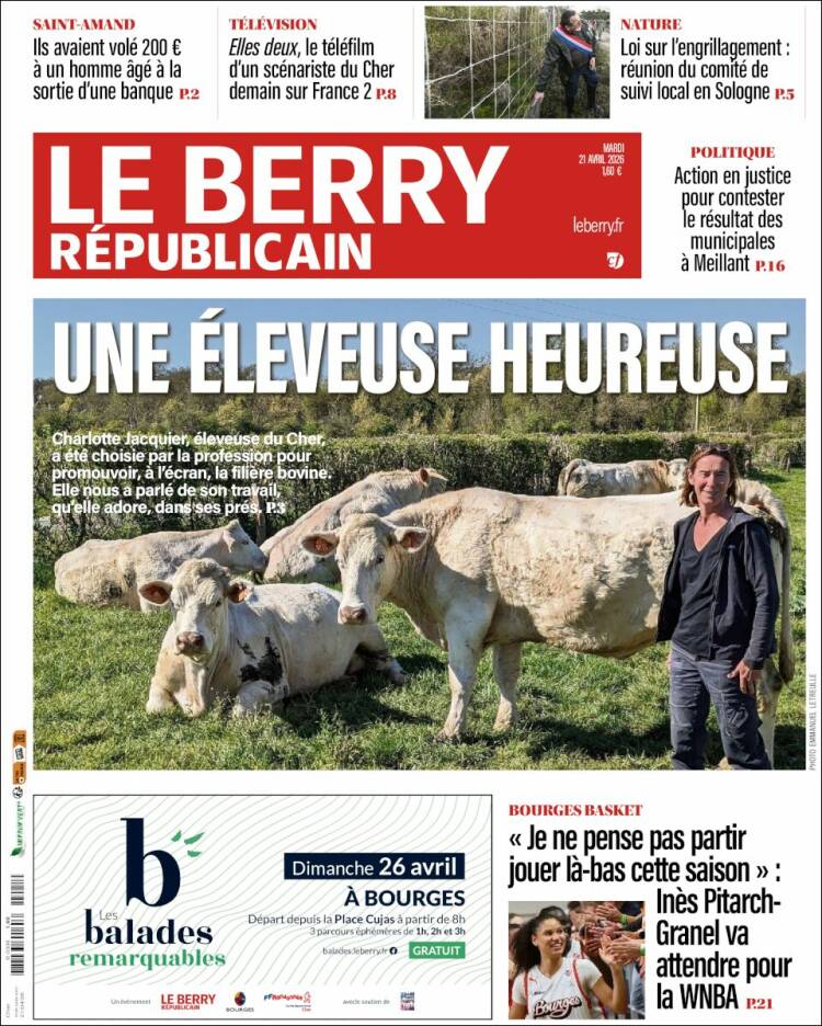 Portada de Berry Republicain (Francia)