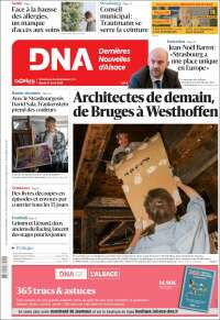 Portada de Les Dernières Nouvelles d'Alsace (Francia)