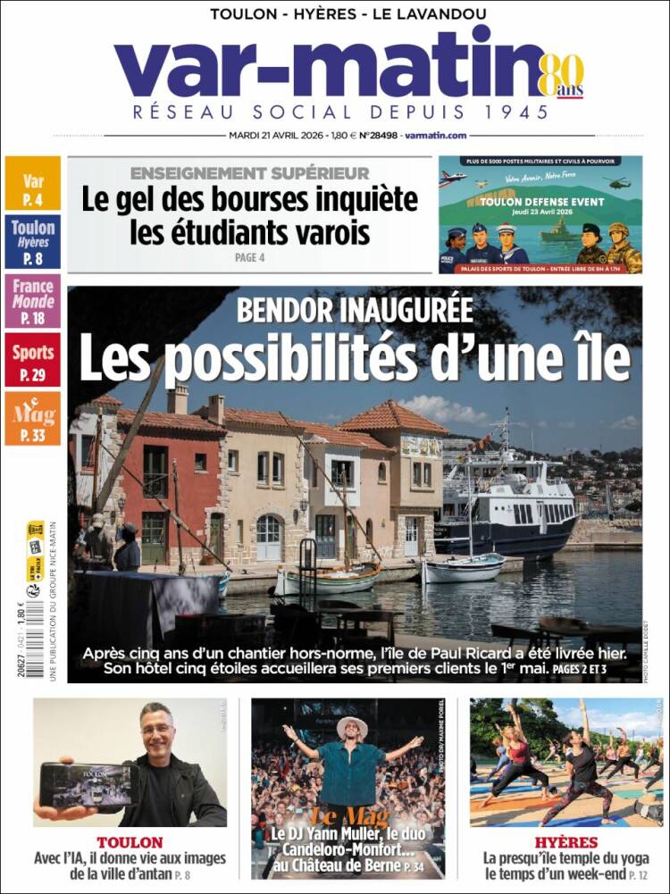 Portada de Var-Matin (Francia)