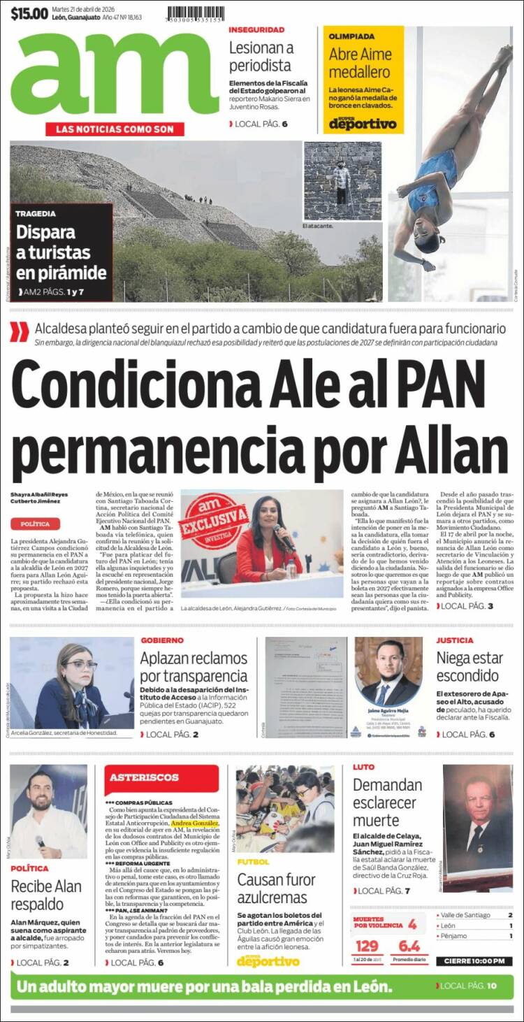 Portada de Al Día A.M. (M&eacute;xico)