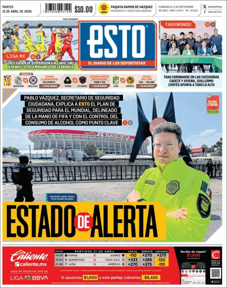 Portada de Esto (M&eacute;xico)