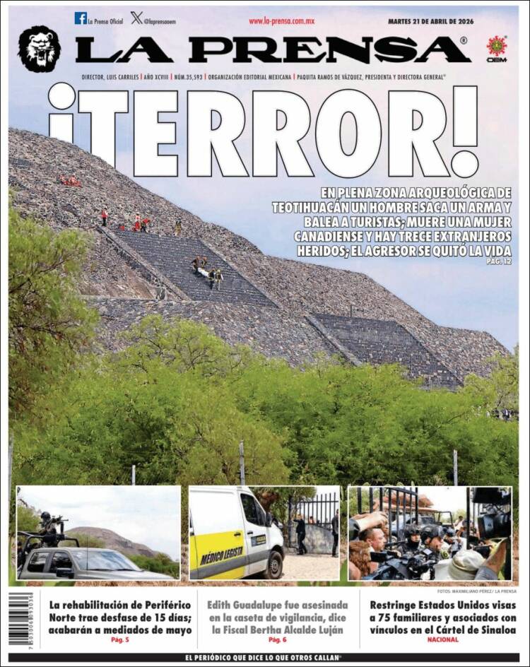 Portada de La Prensa (M&eacute;xico)