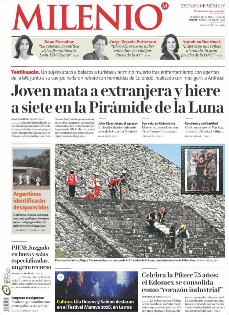 Portada de Milenio - Estado de México (M&eacute;xico)