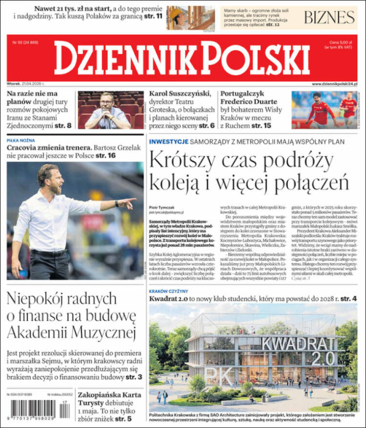 Portada de Dziennik (Polonia)