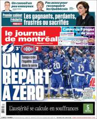 Portada de Le Journal de Montréal (Canada)