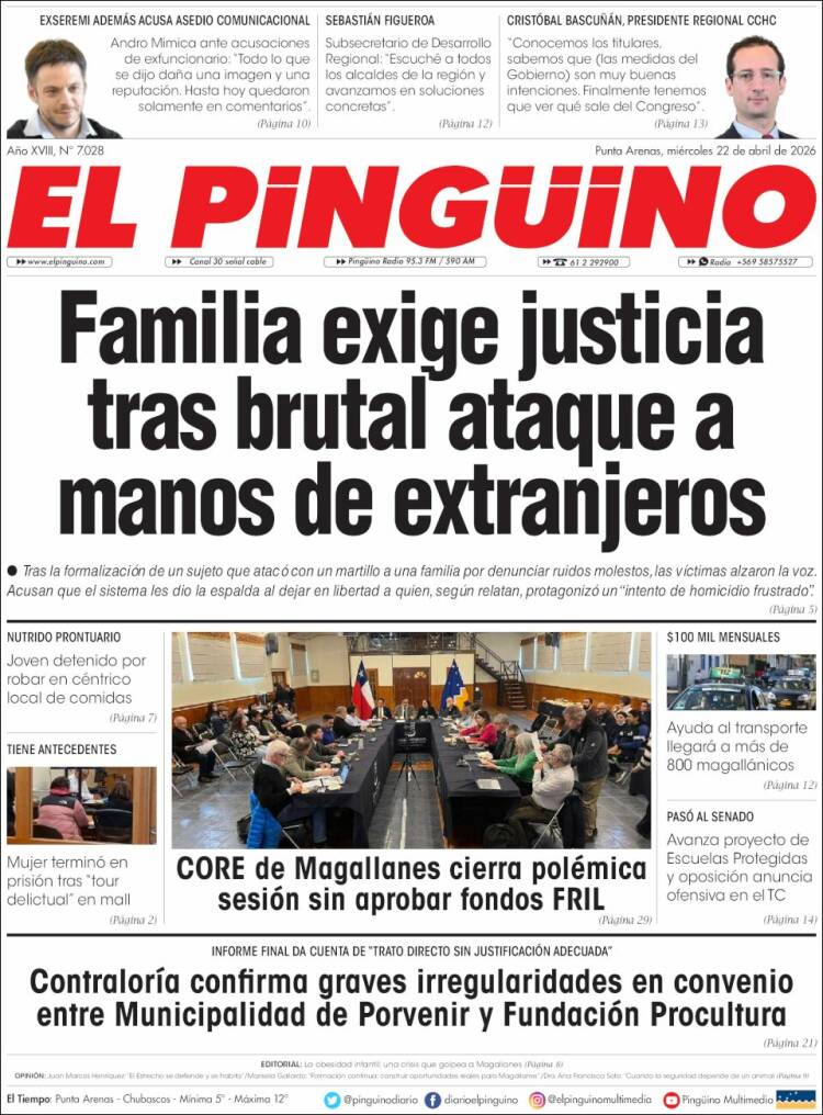 Portada de El Pingüino (Chile)