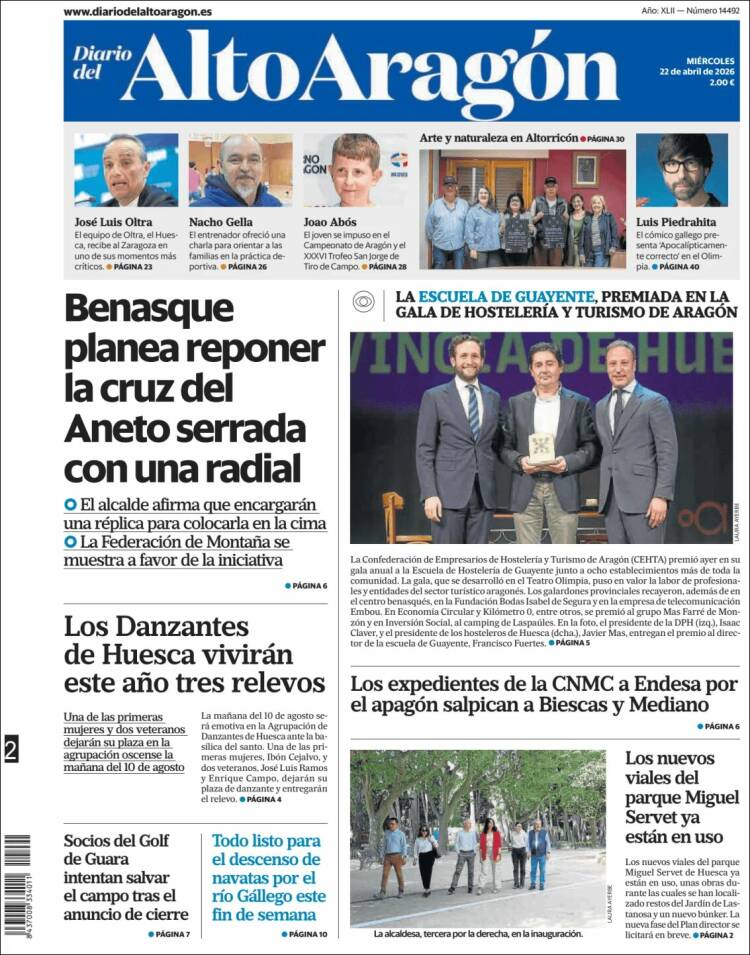 Portada de Diario del AltoAragón (Espa&ntilde;a)