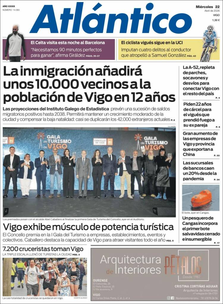 Portada de Atlántico Diario (Espa&ntilde;a)