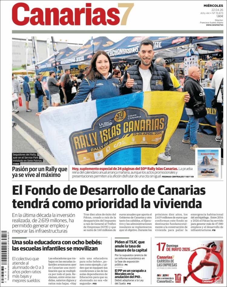 Portada de Canarias 7 (Espa&ntilde;a)