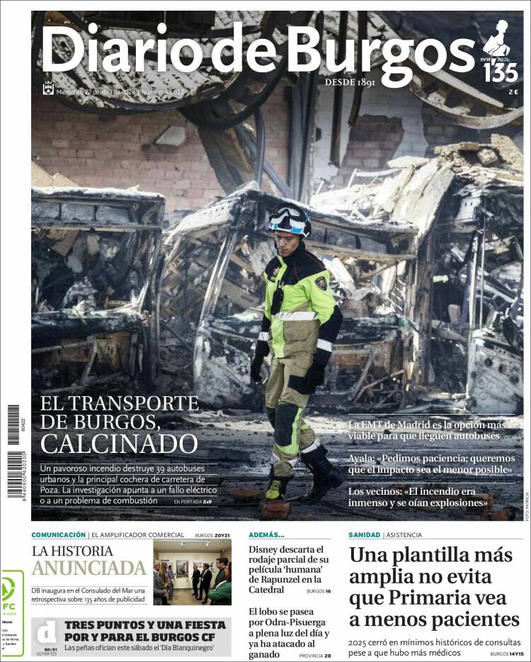 Portada de Diario de Burgos (Espa&ntilde;a)