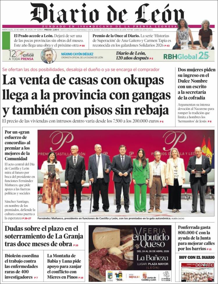 Portada de Diario de León (Espa&ntilde;a)