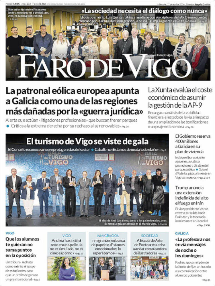 Portada de Faro de Vigo (Espa&ntilde;a)