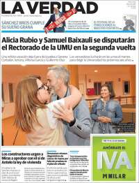 Portada de La Verdad de Murcia (Espa&ntilde;a)