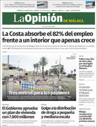 Portada de La Opinión de Málaga (Espa&ntilde;a)