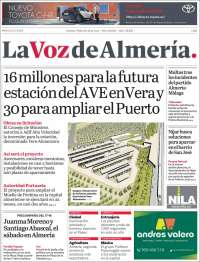 Portada de La Voz de Almería (Espa&ntilde;a)