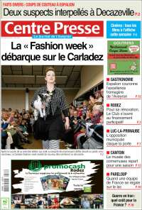 Portada de Centre Presse (Francia)