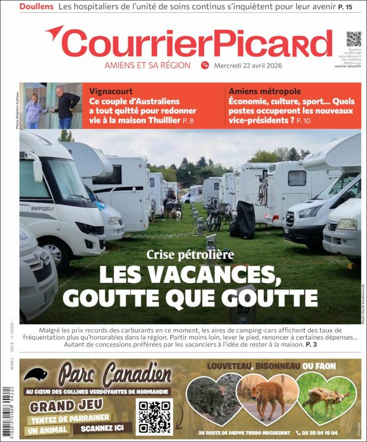 Portada de Courrier Picard (Francia)